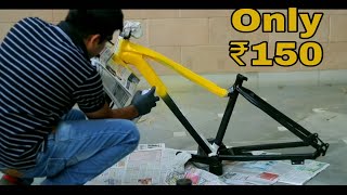 How to SPRAY PAINT Bicycle at HOME [upl. by Hart245]