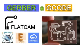 Convertir Archivos Gerber a GCode Grabar Perforar y Cortar PCB para CNC  FlatCAM [upl. by Cohin449]