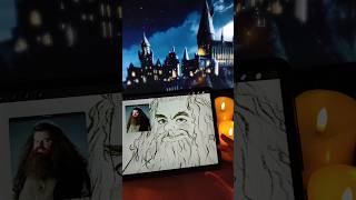 Hagrid tribute 🪄✨ shortart illustration digitalart harrypotter drawing sketch hogwarts [upl. by Orrocos]