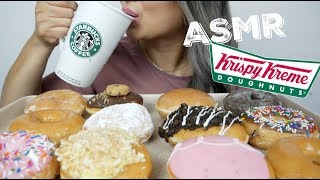 KRISPY KREME DONUTS  ASMR Relaxing Eating Sounds  NE Lets Eat [upl. by Marshall673]