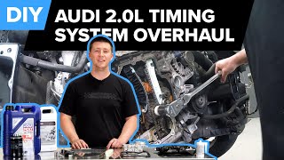 Audi Timing Chain amp Timing System Replacement DIY Audi 20T CAEB CPMA CPMB CHJA Engines [upl. by Eimirej633]