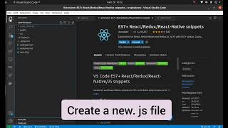 Generating react boilerplate code in vscode [upl. by Ennovoj]