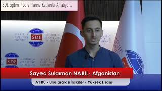 Sayed Sulaiman NABİL SDE Bizleri Aktif Bireyler Yaptı [upl. by Acinomaj]