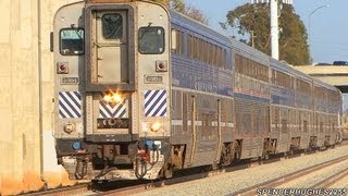 HIGH SPEED Amtrak amp Metrolink Trains  Sand Canyon Ave June 5th 2013 [upl. by Celin]