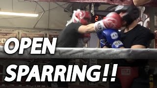 SELF TAUGHT BOXER Goes to OPEN SPARRING [upl. by Gnolb]