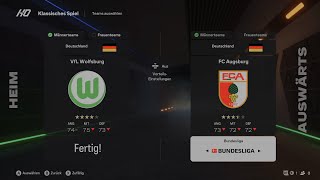 Lets Simulate FC 25 Bundesliga 9 Spieltag VFL Wolfsburg VS FC Augsburg [upl. by Jolyn]