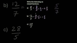 Improper fractions to Mixed numbers [upl. by Pride219]