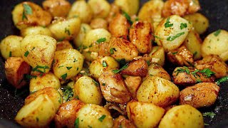 Das einfachste und leckerste Rezept für Kartoffeln mit Hähnchenbrust in der Pfanne [upl. by Haroved925]