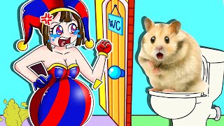 Hamster Recues Pomni Pregnant Exit Toilet sprayedin Maze POPPY PLAYTIME by Great Hamster [upl. by Aztiray841]