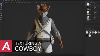 Texturing a Cowboy  ArmorPaint 08 [upl. by Jezabella159]