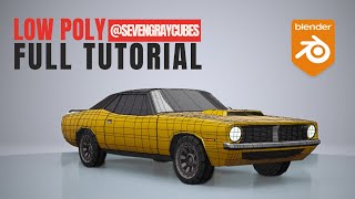 Modeling LOW POLY muscle car in Blender  FULL TUTORIAL [upl. by Edmonda]