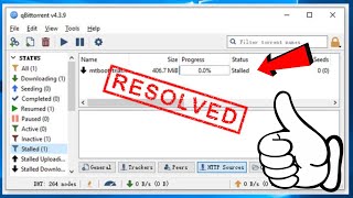 How To Reslove Stalled Torrents Problem in QbitTorrent Client [upl. by Nospmoht838]