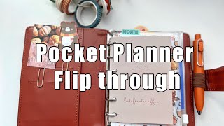 PLANNER FLIP THROUGH  POCKET PLANNER SETUP  FALL PLANNER SETUP [upl. by Gnues]