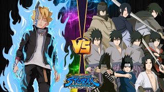 【Boruto Uzumaki karma VS All Sasuke Uchiha Marathon battle】 NARUTO X BORUTO Ultimate Ninja STORM [upl. by Inej]