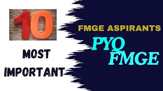 10 MOST IMPORTANT FMGE PYQ 1 [upl. by Ainahtan546]