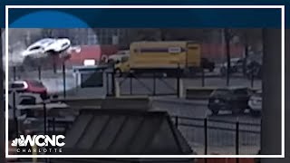 Surveillance video of Niagara Falls NY vehicle explosion [upl. by Guilbert508]