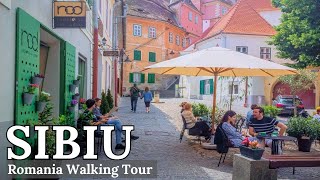 SIBIU Romania  4K Walking Tour 2023 [upl. by Hiamerej961]