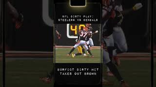 NFL DIRTY PLAYS BURFICT TAKES OUT BROWN nfl nflshorts subscribe roadto1ksubs nflplayoffs [upl. by Anaujait]