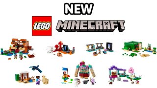 All LEGO Minecraft January 2024 Set Builds Turtle Sanctuary Nether Armory Review [upl. by Ragan]