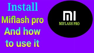 Miflash Pro [upl. by Applegate]