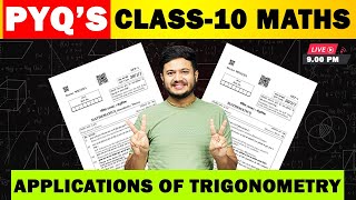 Ch 9 Applications of Trigonometry Previous Year Questions  Class 10 Maths CBSE 2024 Boards [upl. by Kolivas]