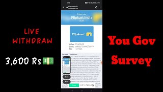 Live withdraw 3600rs from YouGov Survey [upl. by Gilli]