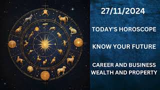 Today Horoscope in English  27112024  todayhoroscope dailyhoroscope [upl. by Annahsed]