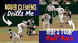 Roger Clemens Drills Matt Nokes Yankee Stadium FULL VERSION [upl. by Ranson]