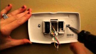 Honeywell  Installing a thermostat [upl. by Sirtimed]