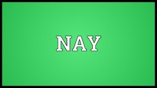 NAY Meaning [upl. by Sally]