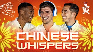 Alaba Courtois and Lucas CAN´T stop LAUGHING Chinese NY at Real Madrid [upl. by Poler237]