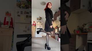 🖤👠 nylon hosiery nylontights hotheels legs sheertights redhair tights heels highhheels [upl. by Cloutman9]