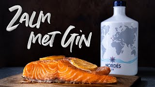 ZALM MET GIN op een cederhouten BBQ plank [upl. by Gnav222]