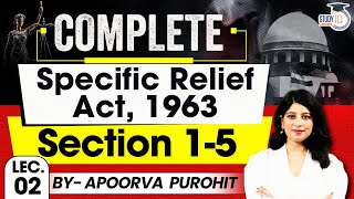 Specific Relief Act 1963  Lec 2  Section 15  SRA  By Apoorva Purohit [upl. by Yatnuahs]