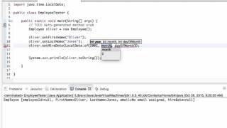 Creating a Java class test file for the Employee class [upl. by Ligriv90]