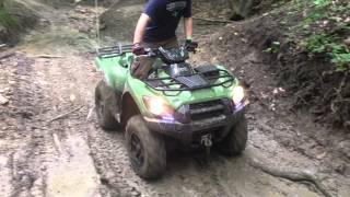 2012 Kawasaki Brute Force 750 trail riding [upl. by Stephi]