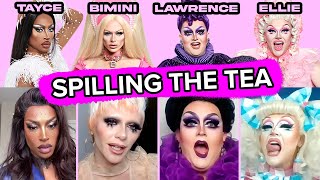 Bimini Lawrence Tayce and Ellie Spill The Tea on RPDR UK Season 2 [upl. by Anrat]