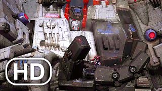 Transformers Metroplex Sacrifices Himself To Save Optimus Prime Scene 4K ULTRA HD [upl. by Whall]