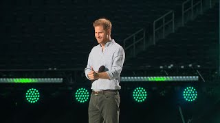 Prince Harry Gets Rockstar’s Ovation at ‘Vax Live’ Concert [upl. by Lathan]