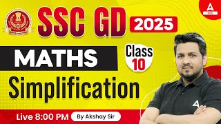 SSC GD 2025  SSC GD Maths Classes by Akshay Awasthi  SSC GD Math Simplification 10 [upl. by Suirauqed754]