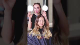 Transformación de coloración del cabello castaño dorado claro blonde balayage haircoloring [upl. by Bevis]