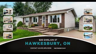 926 Ghislain St Hawkesbury ON  Bedard Real Estate Team [upl. by Golding]