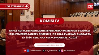 KOMISI IV DPR RI RAPAT KERJA DENGAN MENTERI PERTANIAN [upl. by Vyky]