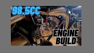 985cc 2 Stroke Case Reed 56mm Engine Build Motorized Bicycle [upl. by Lanor988]