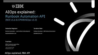 AIOps explained Runbook Automation API [upl. by Nnylrahc]
