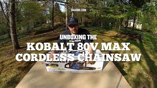 Kobalt 80 Volt Max 18in Cordless Electric Chainsaw Unboxing [upl. by Artemus]