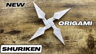 NINJA STAR SHURIKEN ORIGAMI NEW MODEL PAPER CRAFT  DIY WEAPON STAR ORIGAMI FOLDING NINJA SHURIKEN [upl. by Nnire676]