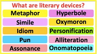 LITERARY DEVICES  Learn about literary devices in English  Learn with examples  Figure of speech [upl. by Hsaka]