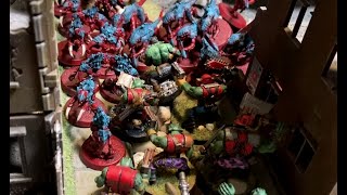 Warhammer 40 battle report Orks v Nids [upl. by Llenwahs212]