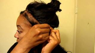 ☏ How To Sew on A Wig Behind the Hairline PT 2 [upl. by Malin]